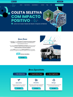 Website institucional moderno e responsivo, projetado para fortalecer a presença digital de empresas e transmitir credibilidade online.