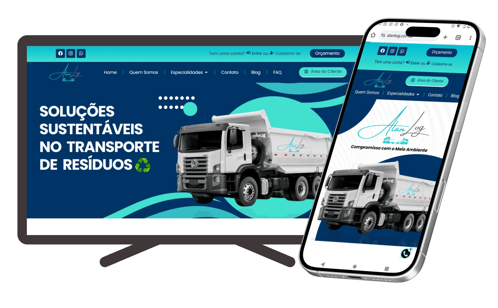 Website institucional moderno e responsivo, projetado para fortalecer a presença digital de empresas e transmitir credibilidade online.