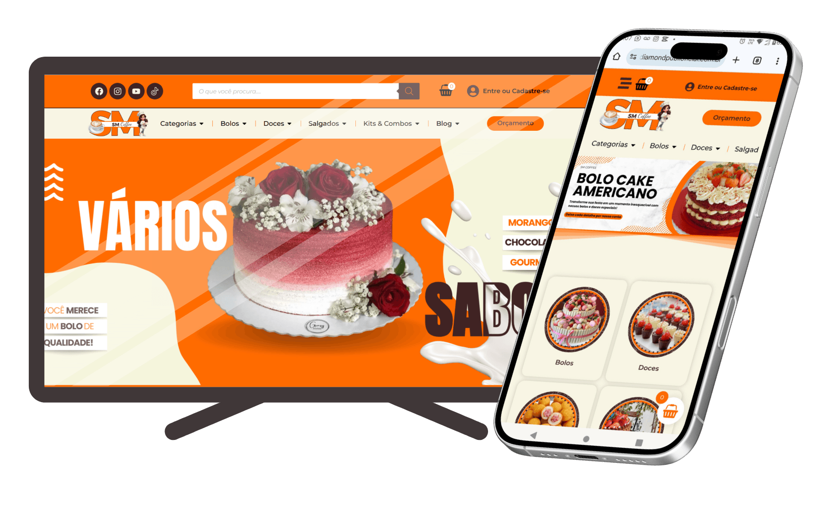 Plataforma de e-commerce moderna e otimizada para conversões, com design responsivo, integração de pagamento seguro e experiência de compra intuitiva.