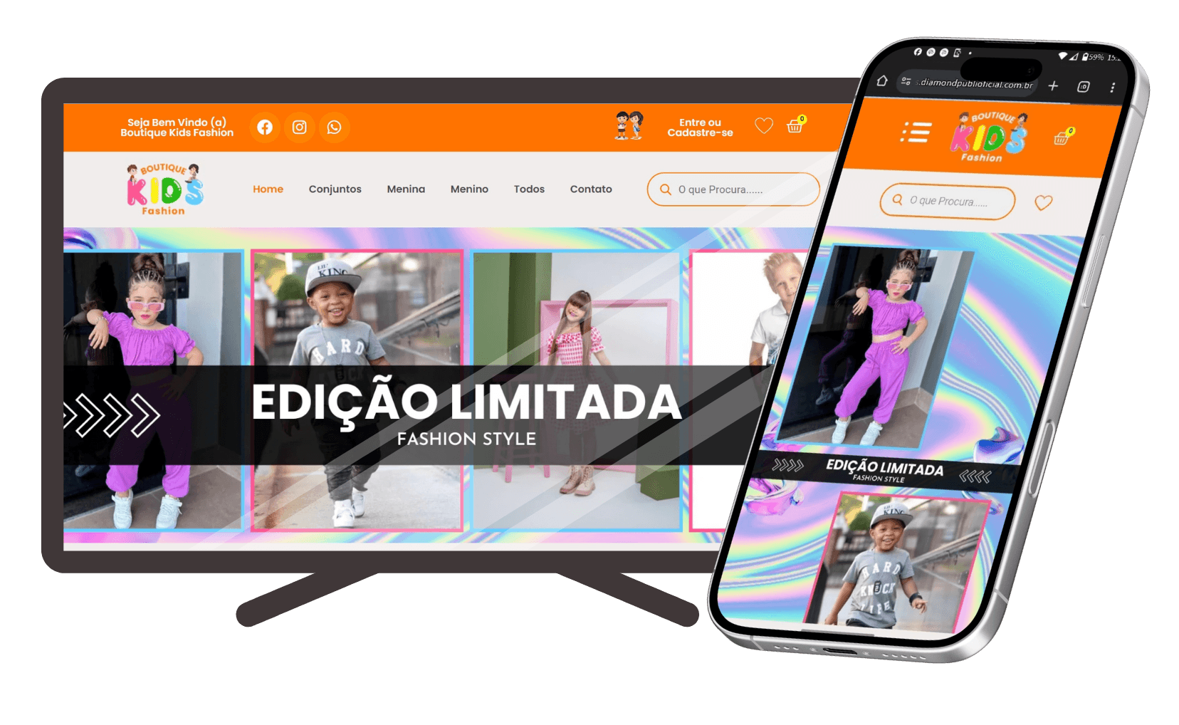 Plataforma de e-commerce moderna e otimizada para conversões, com design responsivo, integração de pagamento seguro e experiência de compra intuitiva.