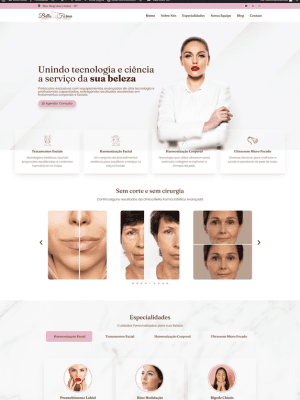 Website institucional moderno e responsivo, projetado para fortalecer a presença digital de empresas e transmitir credibilidade online.