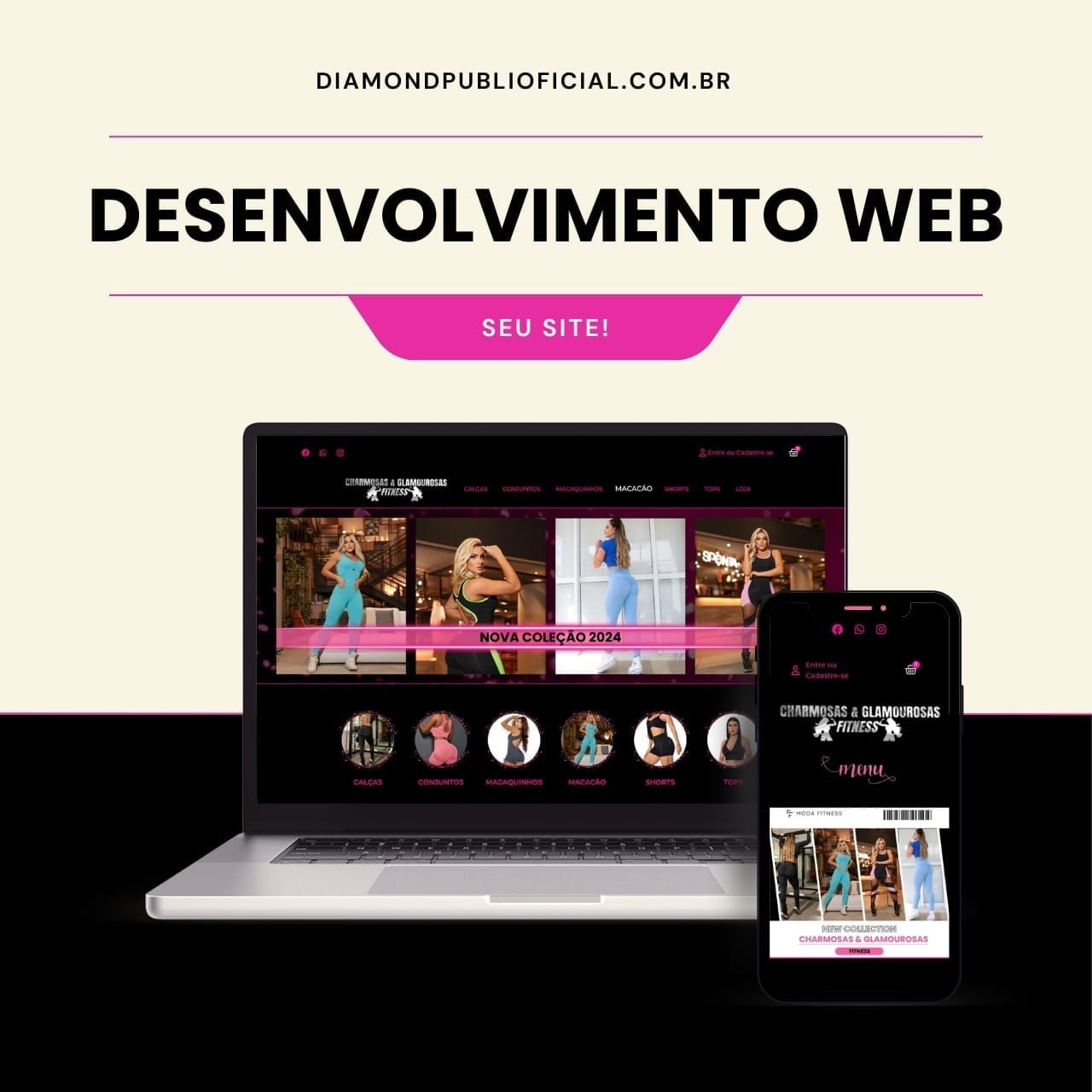 Desenvolvimento de websites profissionais, responsivos e otimizados para conversão e experiência do usuário.
