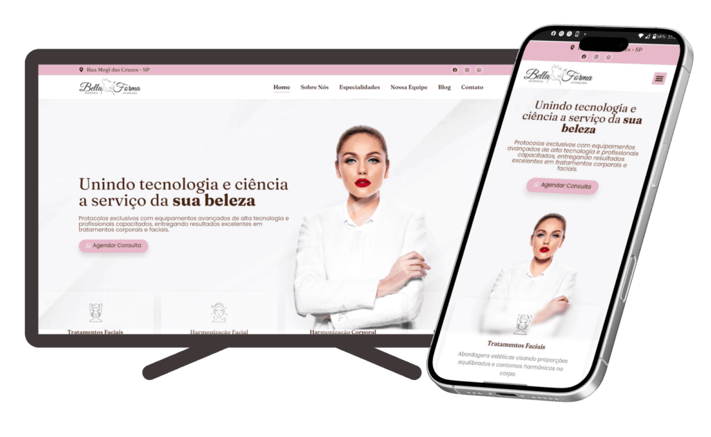 Website institucional moderno e responsivo, projetado para fortalecer a presença digital de empresas e transmitir credibilidade online.