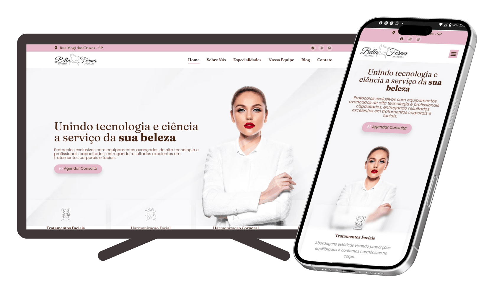 Website institucional moderno e responsivo, projetado para fortalecer a presença digital de empresas e transmitir credibilidade online.