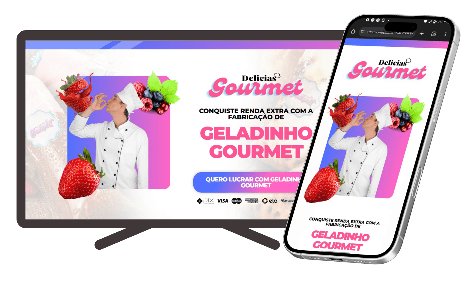 Landing page profissional e otimizada para conversões, projetada para capturar leads e aumentar vendas com design estratégico e CTA eficaz.