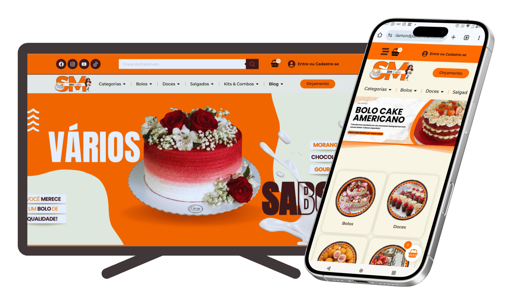 Plataforma de e-commerce moderna e otimizada para conversões, com design responsivo, integração de pagamento seguro e experiência de compra intuitiva.