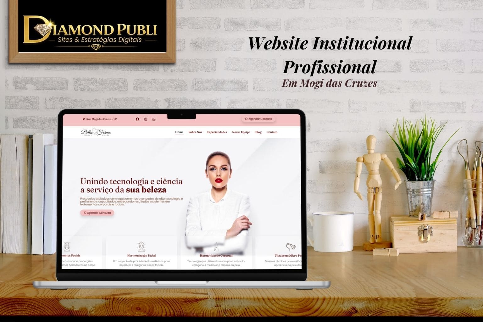 Site institucional profissional em Mogi das Cruzes 2026